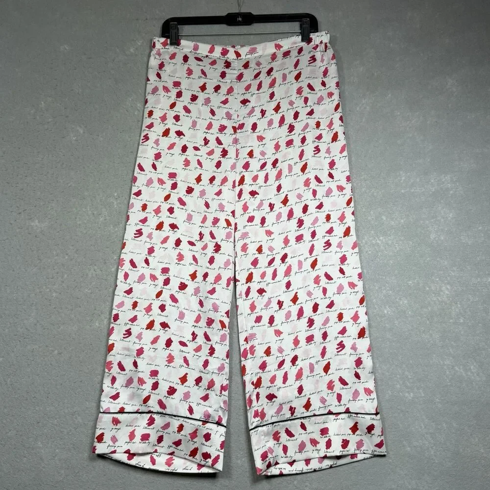 Kate Spade Synthetic Lipstick Cropped Pajamas Set Women’s Size 1